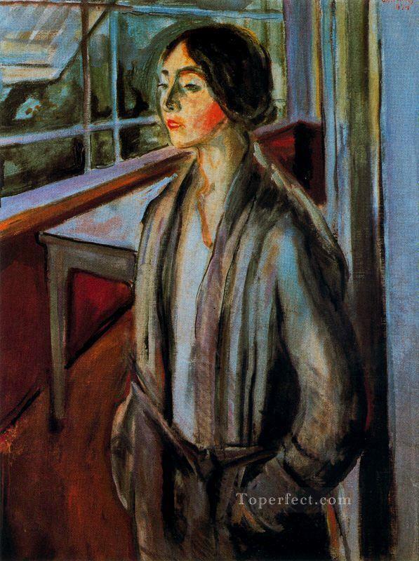 woman on the verandah 1924 Edvard Munch Oil Paintings